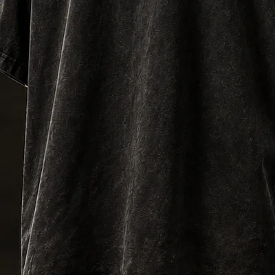 Close-up of washed heavyweight cotton