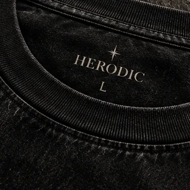 Printed HERODIC inside-neck label